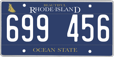 RI license plate 699456