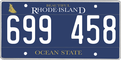 RI license plate 699458