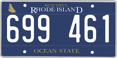 RI license plate 699461