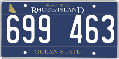 RI license plate 699463
