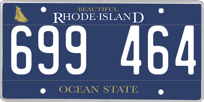 RI license plate 699464