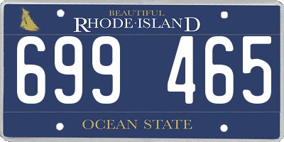 RI license plate 699465