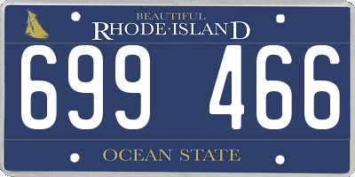 RI license plate 699466