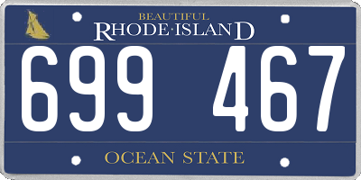 RI license plate 699467