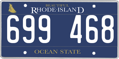 RI license plate 699468