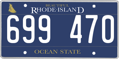 RI license plate 699470