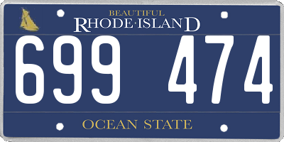 RI license plate 699474