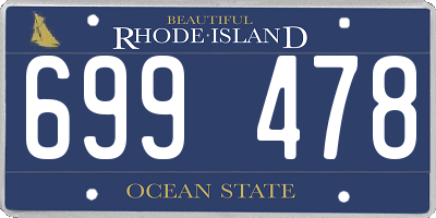 RI license plate 699478