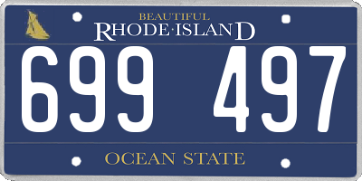 RI license plate 699497