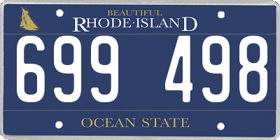 RI license plate 699498