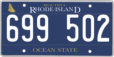 RI license plate 699502