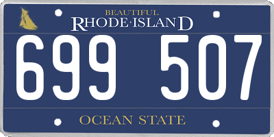 RI license plate 699507