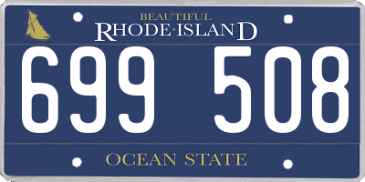RI license plate 699508