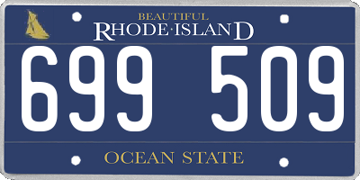 RI license plate 699509