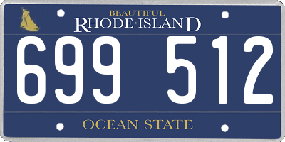 RI license plate 699512