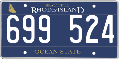 RI license plate 699524