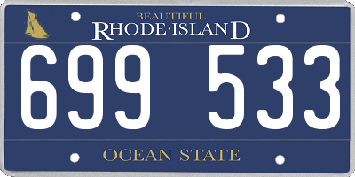 RI license plate 699533