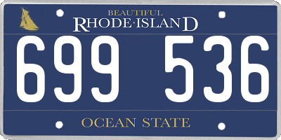 RI license plate 699536