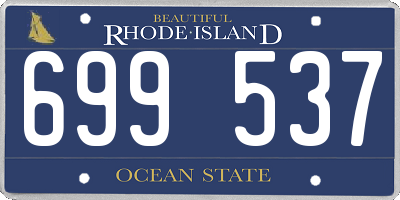 RI license plate 699537