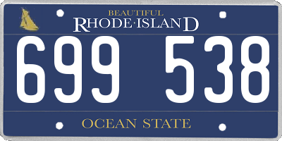 RI license plate 699538