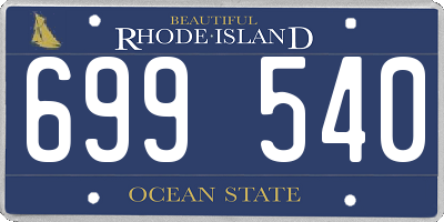 RI license plate 699540