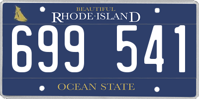 RI license plate 699541