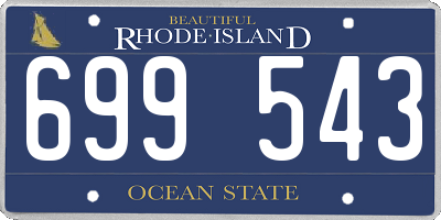 RI license plate 699543