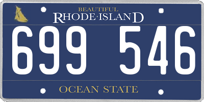 RI license plate 699546