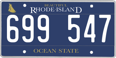 RI license plate 699547