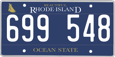 RI license plate 699548