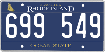 RI license plate 699549
