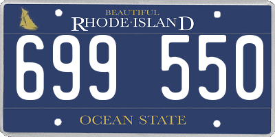 RI license plate 699550
