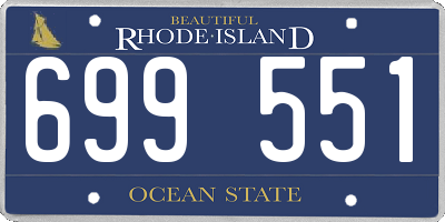 RI license plate 699551
