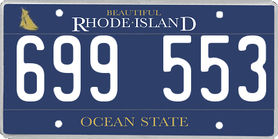 RI license plate 699553