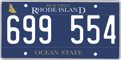 RI license plate 699554