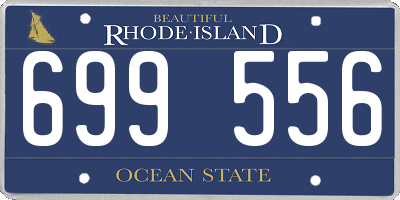 RI license plate 699556