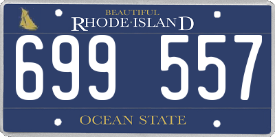 RI license plate 699557