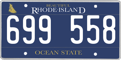 RI license plate 699558
