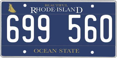 RI license plate 699560