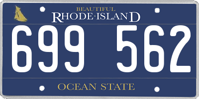RI license plate 699562