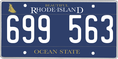 RI license plate 699563
