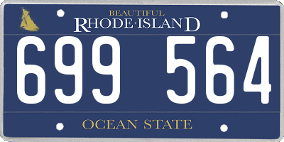 RI license plate 699564