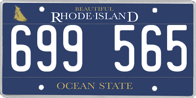RI license plate 699565