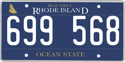 RI license plate 699568