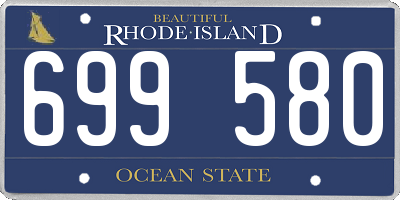 RI license plate 699580