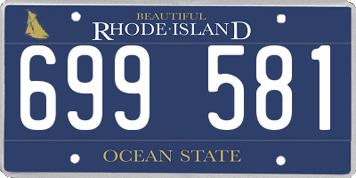 RI license plate 699581