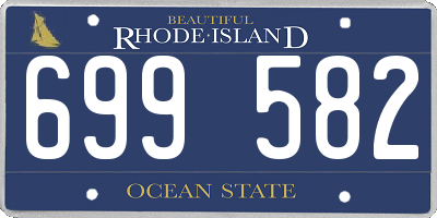 RI license plate 699582