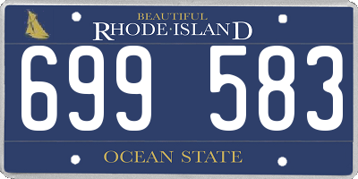 RI license plate 699583