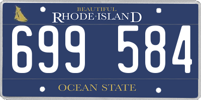 RI license plate 699584
