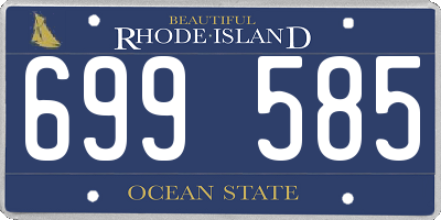 RI license plate 699585
